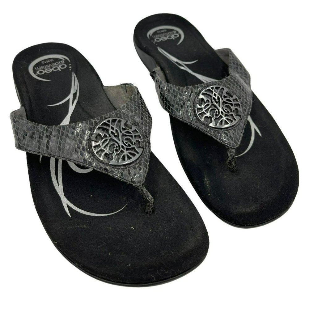 Abeo Beauty BW0625 Athletic Women's Flip Flop Thong Sandles Size 10 Grey Silver